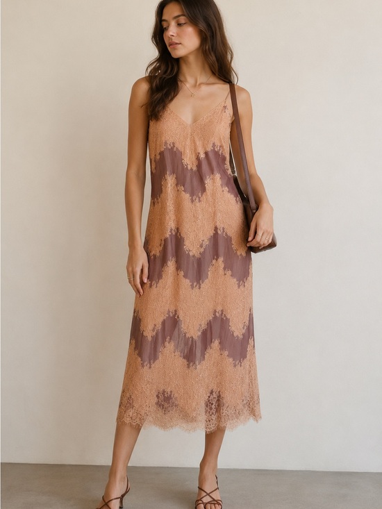 Zara Dresses & Skirts - Zara Lace Slip Dress in Blush pink romantic feminine sz small lingerie
